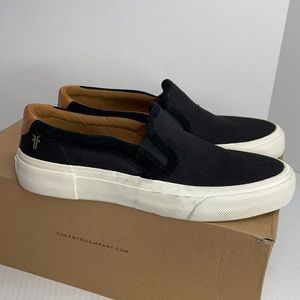 Frye Ludlow slipon black canvas leather size 7.5